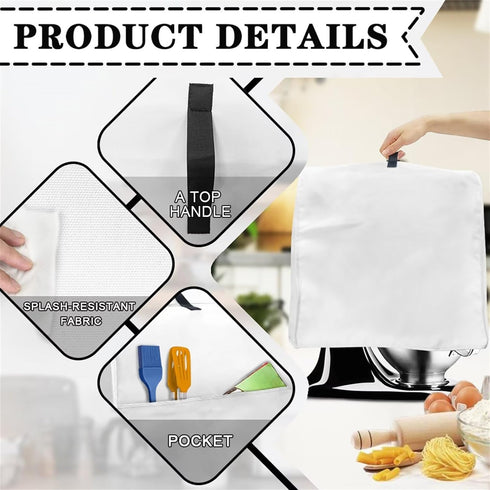 Cactus Stand Mixer Cover for Kitchen Aid Mixers, Mixer Cover with Pockets, Suitable for Kitchen Mixer Accessories
