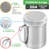 6 pack 2 CUSINIUM Powdered Sugar Shaker Duster - With Handle - Cinnamon Shaker For Coffee Bar - Fine Mesh Dredge