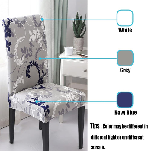 HZDHCLH Chair Covers for Dining Room, Set of 4 Stretch Spandex Grey Parsons Chair Slipcover