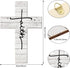 Jetec 3 Pieces Faith Love Hope Cross Sign - Rustic Wood Wall Hanging Decor, 12 x 8 Inch