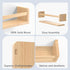 16.5 Inch Set 3 Floating Wall Nursery Book Shelves for Bedrooms Kids Natural Color Wooden Baby Book Shelf for Kids