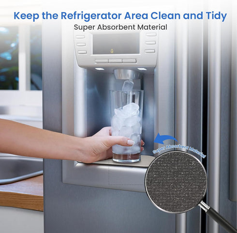 GLACIER FRESH Cuttable Refrigerator Drip Catcher, Water Absorbent Fridge Water Dispenser Drip Tray, Replacement for