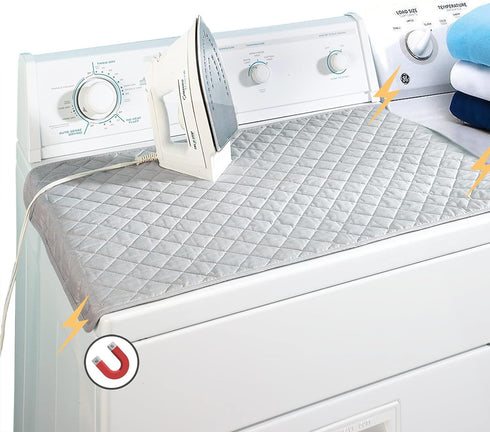 Ruibo Magnetic Ironing Mat Blanket, Iron Board Alternative Cover, Quilted Washer Dryer Heat Resistant Pad, Portable