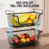 4 Countertop,Kitchen GAOKASE Pcs Stackable Wire Baskets for Pantry Organizers and Storage,Vegetable Fruit Basket