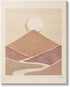 Stupell Industries Boho Desert Crescent Moon Vintage Mountain River Landscape Canvas Wall Art, 30 x 40, Yellow