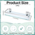 Ripeng 2 Pieces Bathroom Glass Floating Glass Corner Shelf Aluminum Tempered Wall Shelves Rectangular Rustproof Wall