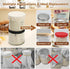 5pcs 1 3-4 Inch Sourdough Jar Cover, Reusable Covers for Sourdough Starter Container & Elastic Band, Cotton Sourdough