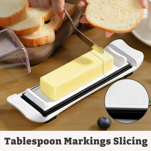 Countertop MORGLES Airtight Butter Dish with Lid, Butter Keeper for And Refrigerator, Dishwasher Safe