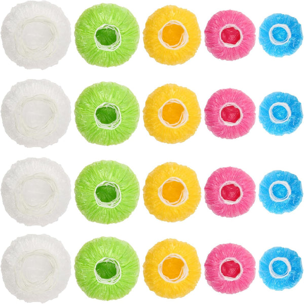 130Pcs Reusable Elastic Food Bowl Storage Covers, Sublaga Bowl Covers in 5 Sizes and Colors, BPA Free