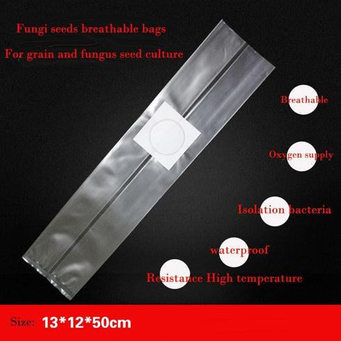 10 Count 5" 5" 19", 0.2 2.5 SUCOHANS Mushroom Bags - Medium Size X X Micron Filter, Mil Polypropylene, Sealable Spawn