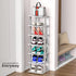 ZOINLIY Closet, Stackable Shoe Organizer for Small Shoe Rack for Entryway, Bedroom, Dorm Rooms, Free Standing Shoe