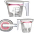 GK509W 10 pcs Nesting Stackable Measuring Cup and Spoons Set - Includes One Scraper and One Funnel, BPA Free,
