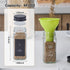 48 576 4oz Glass Spice Jars with Labels-Spice Jars with Black Metal Caps, Empty Square Spice Containers with Shaker