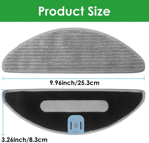 Vacuum Accessories Kit for iRobot Roomba Combo i5, i5+, j5, j5+ - 2 Brush Rollers, 4 HEPA Filters, 4 Mop Pads, 4 Side