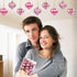 GuassLee Valentines Day Decorations, 36pcs Rose Gold Heart Shaped Baubles for Valentine's Day Wedding Anniversary