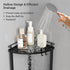 3 2 ELYKEN Corner Shower Caddy Standing, Tier Rustproof Metal Shower Organizer with Soap Holder, Floor Shower Corner