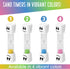 2 -Set 4 TeaherFav Minute Toothbrush Sand Timer for Kids of Small Blue, Pink, Yellow and Green Smiley Hour Glass