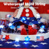 Libreath 4th 13FT 40LED of July Decorations Red White and Blue Star American Flag Lights Fairy String Lights Battery