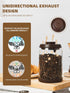 Glass Coffee Jar for Coffee Bar, 900 ml Pop Top Airtight Container with CO2 Valve, 30 Oz Coffee Storage Canister, Brown