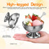 4 9oz Pcs Stainless Steel Dessert Bowls, Ice Cream Cups Footed Dessert Cups Mini Desserts Bowls for Sundae Parfait