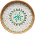 Round Rattan Tray Home Decor, 12'' Wicker Serving Tray with Mother of