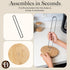 Bambuesi Wooden Paper Towel Holder, Minimalistic Stand with Non-Slip Base for Kitchen Countertop and Home Office