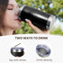 MEWAY 20oz Double Wall Vacuum Insulated Travel Mug, Stainless Steel Tumbler with Lid and Straw, Black