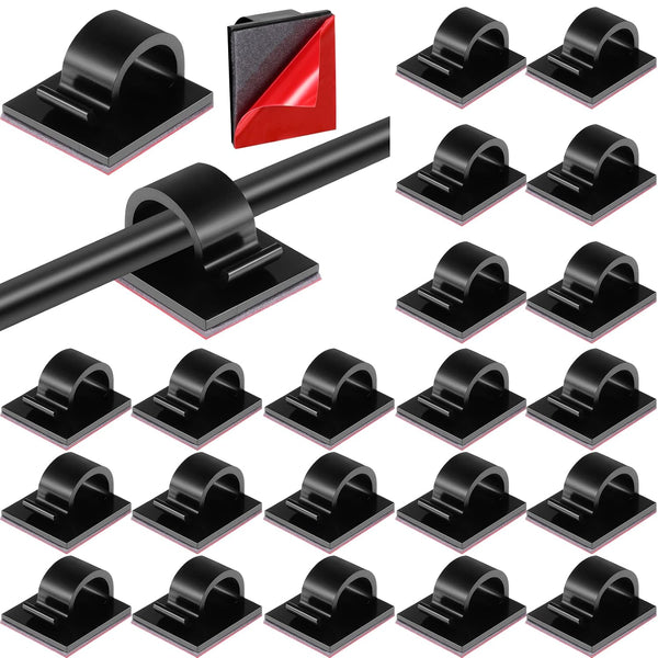 Namalu 60 Pieces Mini Cable Clips Hooks Christmas Light Clips Self Adhesive