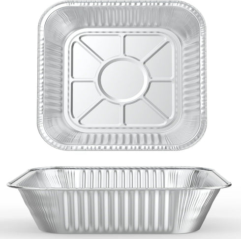 WANBAO 30 Pcs Disposable Aluminum Tin Foil Baking Pans Bakeware Square 8'' X 8'' X 2'' Inch Meal Prep for Catering, Baking Cakes, Breads, Brownies, Bread, Meatloaf, Lasagna by WANBAO