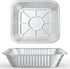 WANBAO 50 Pcs Disposable Aluminum Tin Foil Baking Pans Bakeware Square 8'' X 8'' X 2'' Inch Meal Prep for Catering, Baking Cakes, Breads, Brownies, Bread, Meatloaf, Lasagna