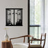 Resama Metal Wall Art, Birds In the Window Landscape Wall Hanger, Mountain and Forest Nature Decor, Unique Large Wall