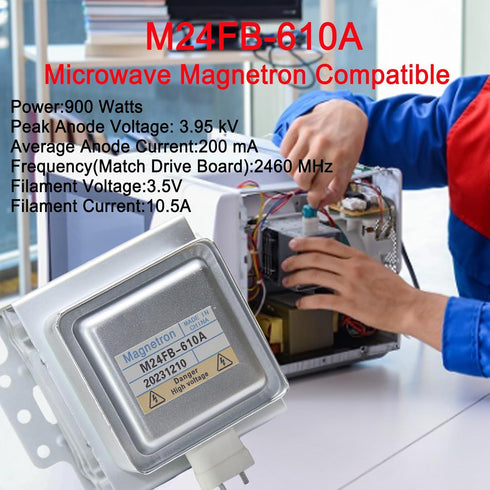 M24FB-610A Microwave Magnetron Compatible for GE WB27X11126 and Galanz Microwave