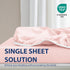 Cathay Home Luxury Wrinkle and Fade Resistant Fitted Sheet - Double Brushed Ultra Soft Microfiber, Blush, Twin