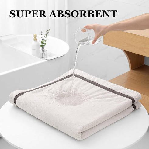 Set,Premium Towel-2 Sheets,2 Hand,2 6Piece) Bath Towel Microfiber Bathroom Extra Large Bath Washcloths,Super Soft