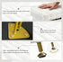 ACEQLYT Small Foot Stool, Small Ottoman with Storage, White Furry Footstool with Soft Padded Seat & Gold Metal Leg