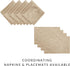 Elrene Home Fashions Caiden Elegance Damask Tablecloth, Waterproof, Stain & Wrinkle Resistant, 52" x 52" Taupe
