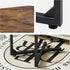 NEFROM ET-X-BR1 C-Shaped End Table, Small Couch Side Table, Sofa TV Tray Table for Living Room, Bedroom, Bedside