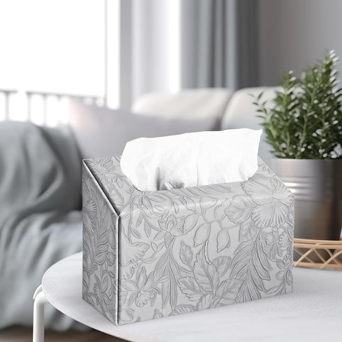 Dining,Kitchen,Bathroom(1-Carved Hennaja Hand Towels Box Cover,PU Leather Tissue Box Cover Holder Compatible
