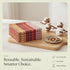 Set 6 20" X30 100% Urban Villa Kitchen Towels Harvest Stripes Towels of Cotton Highly Absorbent Quick Drying Dish