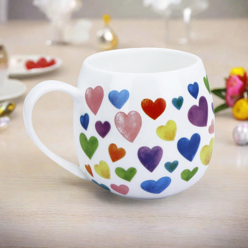 Cute 11oz Bone China Coffee Mugs - Christmas & Birthday Gifts for Women & Friends