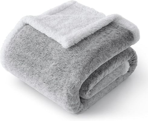 Cozy 60x80 inch, BEDELITE Sherpa Twin Blanket for Couch Ultra Soft & Plush Blanket for Sofa, Bed & Room Decor, Thick
