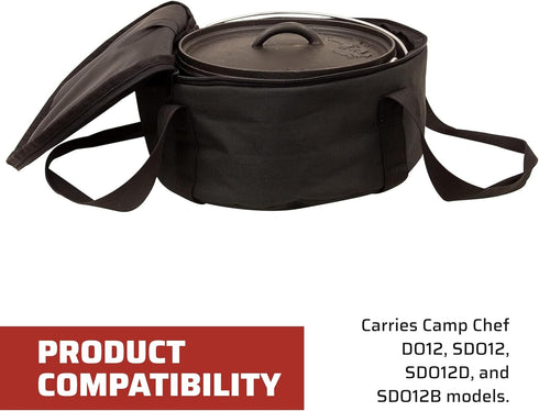 Camp Chef Dutch Oven Carry Bag - 12" Carry Bag for Dutch Oven Accessories & Camping Gear