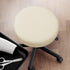 2-Pack 17-1/2 Inch Saloniture Round Stool Seat Cover, Waterproof Slipcover for Swivel Chair or Barstool - Cream