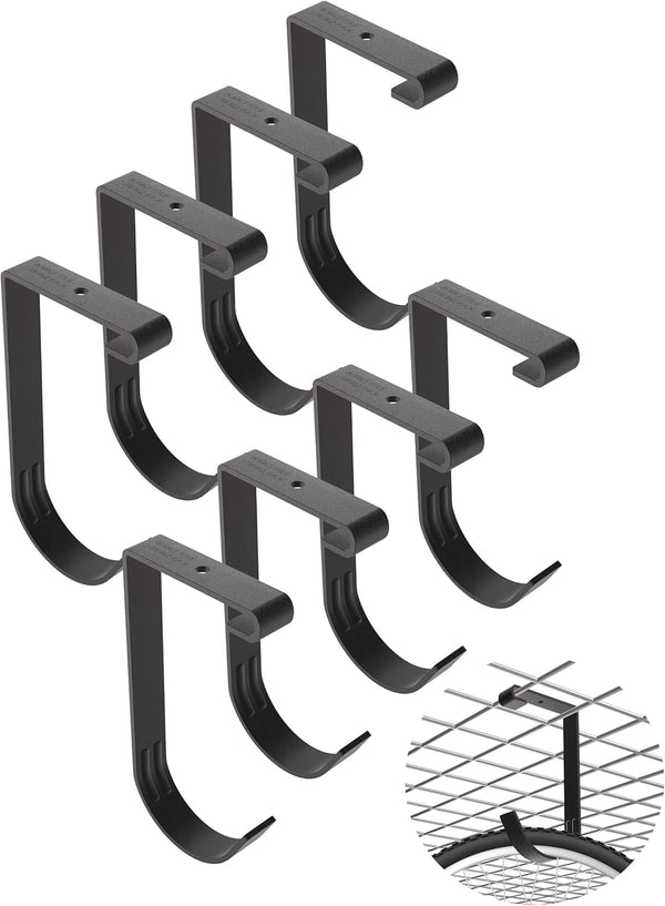 Bike Hooks for Garage Ceiling Mount Rack – Heavy Duty 4X8 Overhead Storage Rack for Ceiling Hanging Bicycles