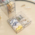FABROK Clear Hair Accessory Organizer Box - 4 Drawer Compact Storage Set for Cosmetics, Glasses, Stationery, Stackable