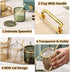 6 Pack,Seasoning Set Acrylic Condiment Spice Jars,Condiment Spice Box With Lids and Spoons and Tray,Clear Plastic