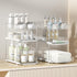 Delamu 2 Sets of 3-Tier Bathroom Under Sink Organizers, Stackable Pantry Storage, Clear Kitchen Cabinet Organizer