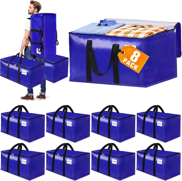 FabSpace 8-Pack Moving Bags with Backpack Straps & Carry Handles, 20 Gallons-76