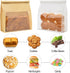 Pack of 50 Paper Bread Bags, Large Bakery Storage Bags with Window for Home Sourdough Bread Packaging