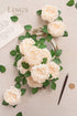 Ling's Moment Flowers - 16pcs Cream Blooming Peonies Artificial Flowers with Stem for DIY Wedding Decorations,